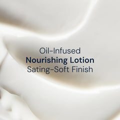 ELEMIS Revitalise-Me lotion on skin showing satin-smooth texture after use