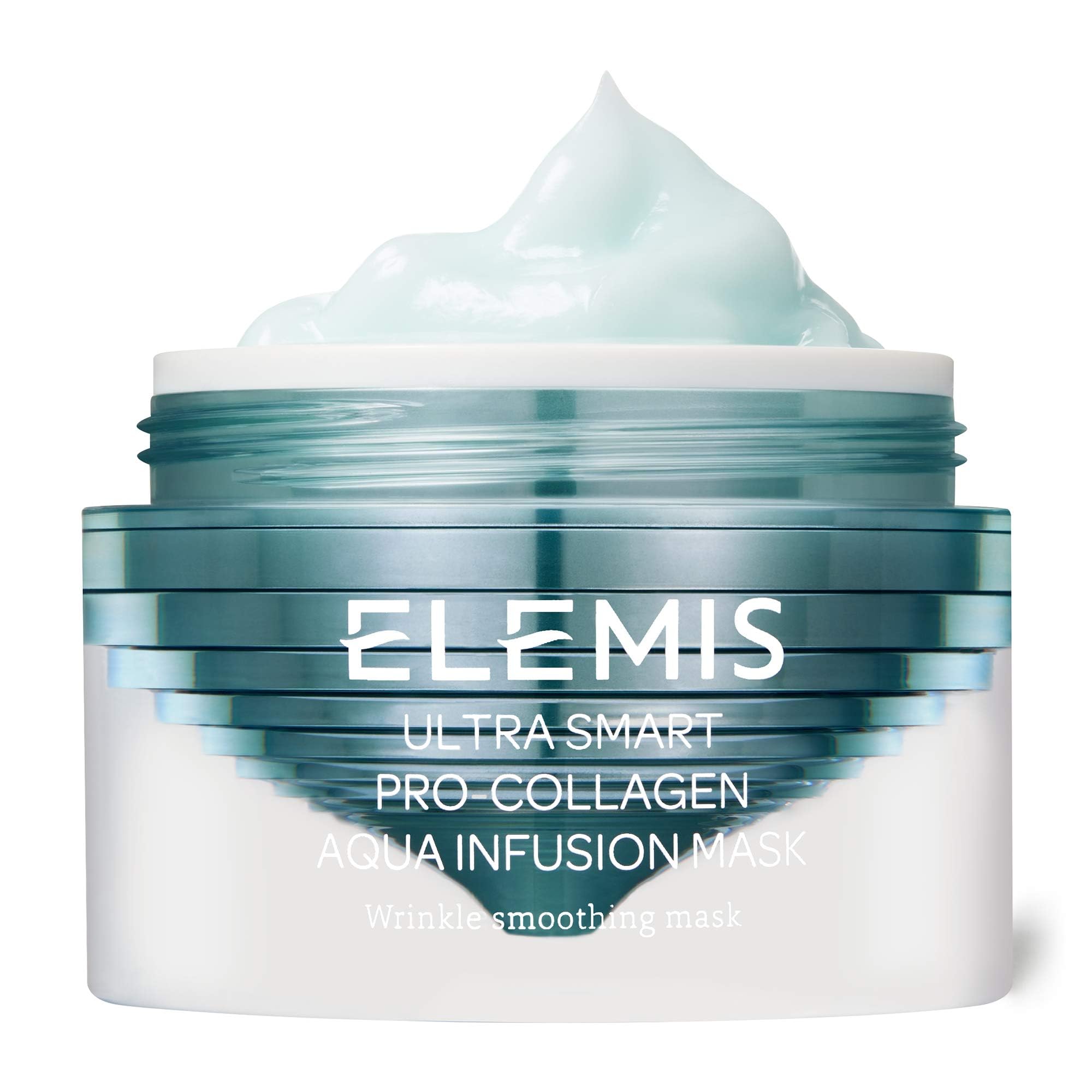 ELEMIS Ultra Smart Pro-Collagen Aqua Infusion Mask cooling gel delivers instant hydration and refreshed skin.