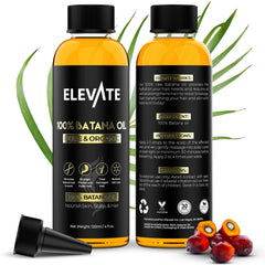Elevate Batana Oil bottle pour showing pure, natural hair care