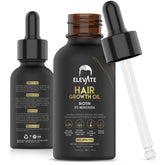Elevate Hair Regrowth 5% Minoxidil bottle supports scalp nourishment for fuller-looking hair.