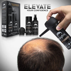 Elevate natural keratin fibers add density for a natural finish