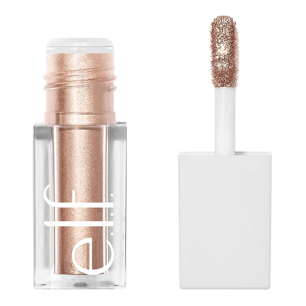 e.l.f. Liquid Metallic Eyeshadow Moon shade with champagne shimmer for everyday glow