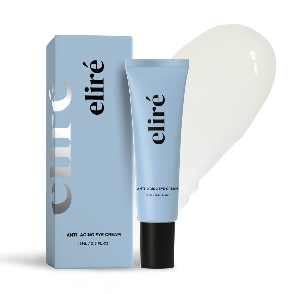 Eliré Korean Anti-Aging Eye Cream application shows smooth texture for refreshed under-eye skin