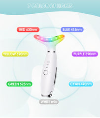 Elishine 7 Color Neck Face Massager top panel shows control buttons for easy mode selection