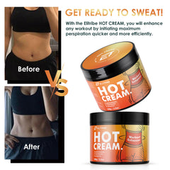 Elitribe fat-burning cream tub open for targeted use