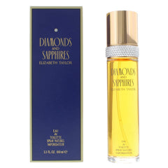 Elizabeth Taylor Diamonds and Sapphires EDT packaging, authentic designer branding and variant packaging.