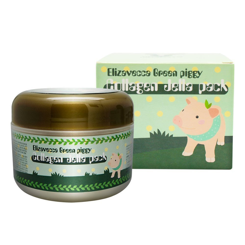Elizavecca Green Piggy 50 percent Collagen Cream jar front showing deep hydration