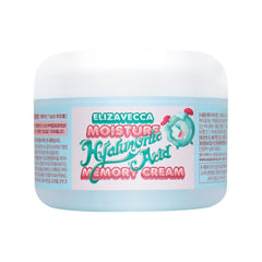 Elizavecca Moisture Hyaluronic Acid Memory Cream bottle close-up showing branding and hydration