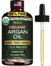 Ella & Eden argan oil bottle with dropper for hair and skin care