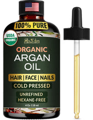 Ella & Eden argan oil bottle with dropper for hair and skin care