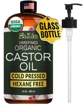 Ella & Eden Castor Oil bottle pour for effortless skin hydration and moisture