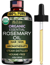 Ella & Eden rosemary oil bottle ready for hair, skin, and diffusion use.