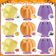 Ellinjan halloween bath bombs unwrapped, colorful fizz with a surprise toy inside.