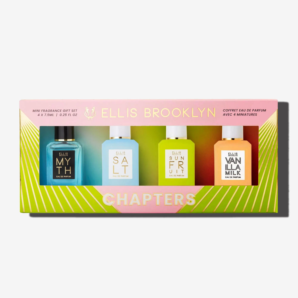 Ellis Brooklyn Chapters Myth bottle—long-lasting daily fragrance.