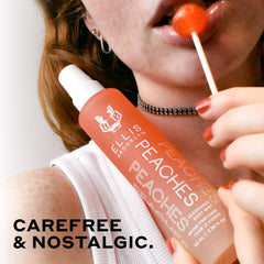 Close-up of peach notes in Ellis Brooklyn PEACHES fragrance.