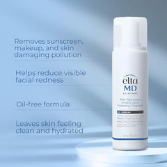 EltaMD Skin Recovery Foaming Cleanser back label with ingredients and directions