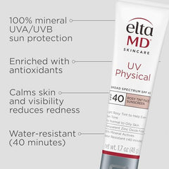 EltaMD UV Physical Rosy Tint texture close-up showing seamless skin blending