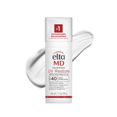 EltaMD UV Restore bottle showing SPF 40 mineral protection.