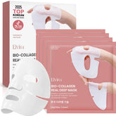Elvira Bio-Collagen Real Deep Mask on face, overnight hydration and plump look