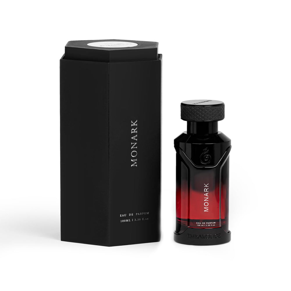 EMBAROUGE MONARK bottle close-up to highlight crisp apple top note