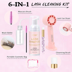 EMEDA lash cleaning kit rose-scent lash shampoo for gentle cleansing