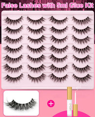 EMEDA lash kit with glue for secure easy application