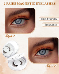 EMEDA double-sided magnetic lashes with mirror offer quick, secure wear.