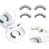 EMEDA Natural Look kit packaging with magnetic lashes and mirror for easy grooming.