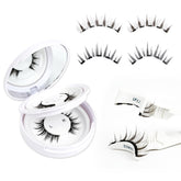 EMEDA natural-look magnetic eyelashes kit with two pairs for glue-free application.