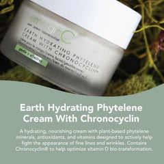 emergin C Earth Hydrating Phytelene Cream cap closeup highlights premium texture and soothing ingredients.