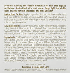 Acai berry juice and antioxidants in Eminence formulation for protection