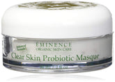 Eminence Clear Skin Probiotic Masque jar close-up showing creamy texture for blemish-prone skin.