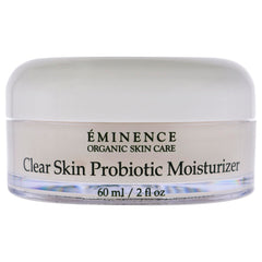 Eminence Clear Skin Probiotic Moisturizer texture closeup highlighting creamy feel