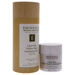 Eminence Exfoliating Peel applying on skin during a clarifying routine