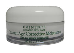 Eminence Coconut Age Corrective Moisturizer jar closeup; creamy texture for hydration and firmness
