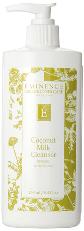 Eminence Coconut Milk Cleanser bottle; gentle cleanse that preserves moisture.