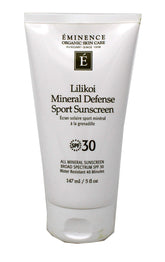 Eminence Lilikoi Mineral Defense Sport SPF 30 bottle for outdoor protection
