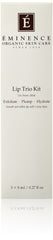 Eminence Lip Trio pack shot, compact organic lip care for daily use.