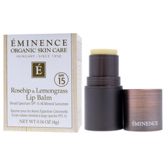 Eminence rosehip oil nourishes lips; soothing texture shown.
