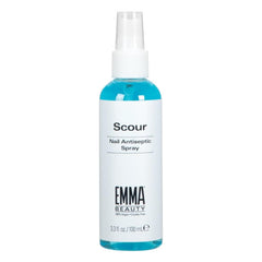 EMMA Beauty Scour Nail Antiseptic Spray bottle preps nails.