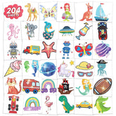 EMOME glitter tattoos featuring dinosaurs for kids party favors