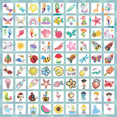 EMOME sea creatures glitter tattoos for imagination and play