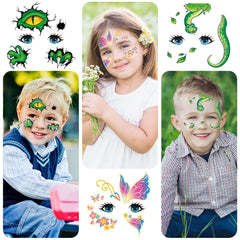 EMOME face tattoos easy application removal with oil or soap