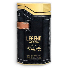 Emper Legend Arabia bottle front emphasizes premium design for a bold, confident night out.