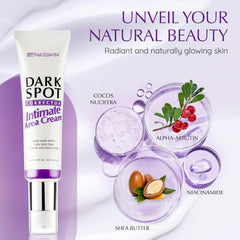 EnaSkin cream applied to underarms for gentle brightening and even tone.