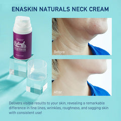 Enaskin Naturals face neck firming cream texture shows smooth absorption