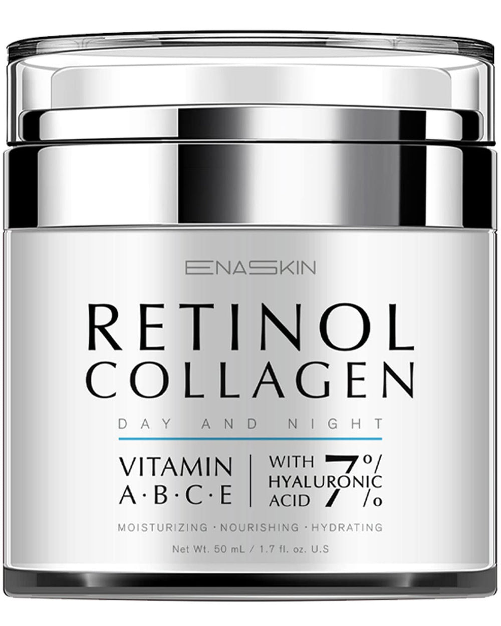 EnaSkin Retinol Cream bottle showing an anti-aging hydration option.