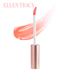 Enchante Ellen Tracy lip gloss swatches show bold to neutral shades for versatile looks.