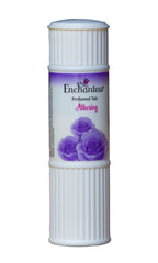 Enchanteur triple-pack talc packaging displaying floral fragrance collection.