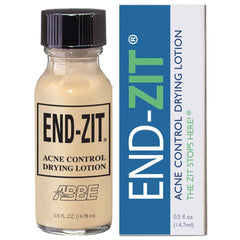 End-Zit fast-acting spot treatment bottle showing compact packaging for quick blemish control.